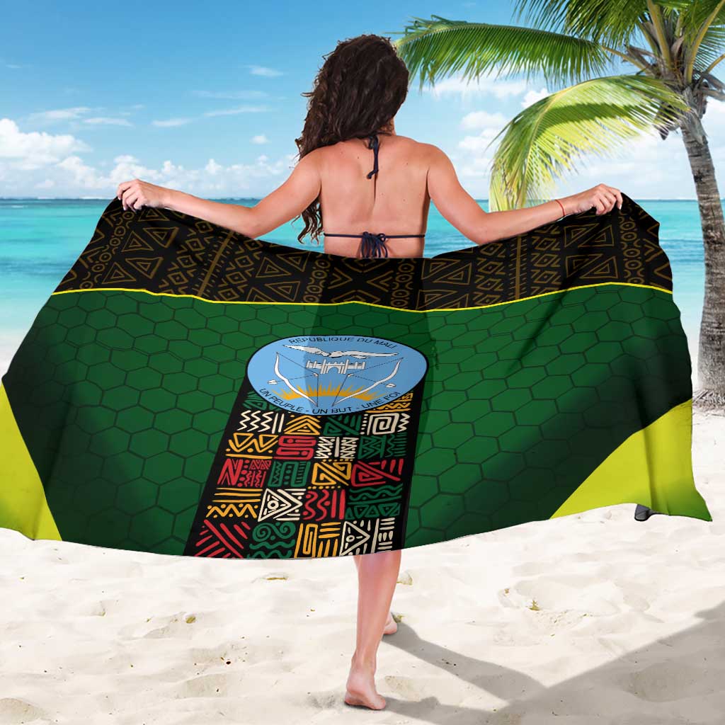 Mali Map Sarong National Emblem & Cultural Pattern Design