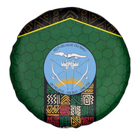 Mali Map Spare Tire Cover National Emblem & Cultural Pattern Design