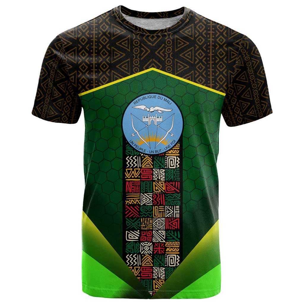 Mali Map T Shirt National Emblem & Cultural Pattern Design