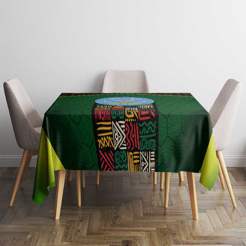 Mali Map Tablecloth National Emblem & Cultural Pattern Design
