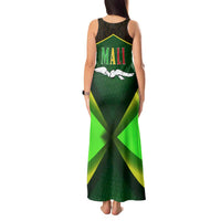 Mali Map Tank Maxi Dress National Emblem & Cultural Pattern Design