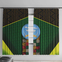 Mali Map Window Curtain National Emblem & Cultural Pattern Design