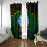 Mali Map Window Curtain National Emblem & Cultural Pattern Design