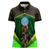 Mali Map Women Polo Shirt National Emblem & Cultural Pattern Design