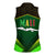 Mali Map Women Sleeveless Polo Shirt National Emblem & Cultural Pattern Design