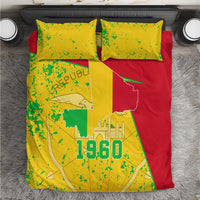 Mali Map Bedding Set Heart-Inspired Design with National Flag Colors