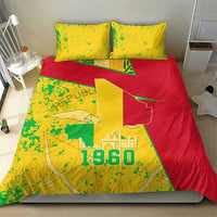 Mali Map Bedding Set Heart-Inspired Design with National Flag Colors