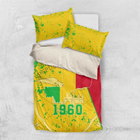 Mali Map Bedding Set Heart-Inspired Design with National Flag Colors