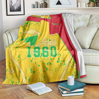 Mali Map Blanket Heart-Inspired Design with National Flag Colors