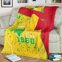 Mali Map Blanket Heart-Inspired Design with National Flag Colors