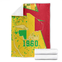 Mali Map Blanket Heart-Inspired Design with National Flag Colors