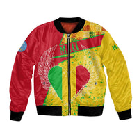 Mali Map Bomber Jacket Heart-Inspired Design with National Flag Colors