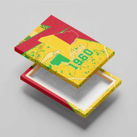 Mali Map Canvas Wall Art Heart-Inspired Design with National Flag Colors