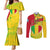 Mali Map Couples Matching Mermaid Dress and Long Sleeve Button Shirt Heart-Inspired Design with National Flag Colors
