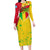 Mali Map Family Matching Long Sleeve Bodycon Dress and Hawaiian Shirt Heart-Inspired Design with National Flag Colors
