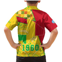 Mali Map Family Matching Mermaid Dress and Hawaiian Shirt Heart-Inspired Design with National Flag Colors