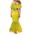 Mali Map Family Matching Mermaid Dress and Hawaiian Shirt Heart-Inspired Design with National Flag Colors