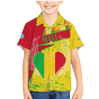 Mali Map Family Matching Mermaid Dress and Hawaiian Shirt Heart-Inspired Design with National Flag Colors