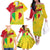 Mali Map Family Matching Off The Shoulder Long Sleeve Dress and Hawaiian Shirt Heart-Inspired Design with National Flag Colors
