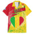 Mali Map Family Matching Off Shoulder Maxi Dress and Hawaiian Shirt Heart-Inspired Design with National Flag Colors