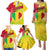 Mali Map Family Matching Puletasi and Hawaiian Shirt Heart-Inspired Design with National Flag Colors