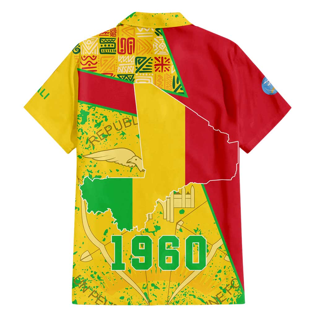 Mali Map Family Matching Puletasi and Hawaiian Shirt Heart-Inspired Design with National Flag Colors