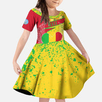 Mali Map Family Matching Summer Maxi Dress and Hawaiian Shirt Heart-Inspired Design with National Flag Colors