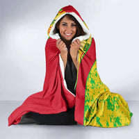 Mali Map Hooded Blanket Heart-Inspired Design with National Flag Colors