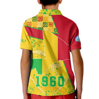 Mali Map Kid Polo Shirt Heart-Inspired Design with National Flag Colors