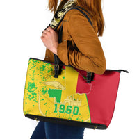Mali Map Leather Tote Bag Heart-Inspired Design with National Flag Colors