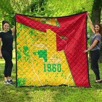 Mali Map Quilt Heart-Inspired Design with National Flag Colors