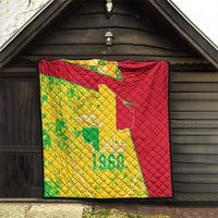 Mali Map Quilt Heart-Inspired Design with National Flag Colors
