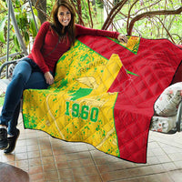 Mali Map Quilt Heart-Inspired Design with National Flag Colors