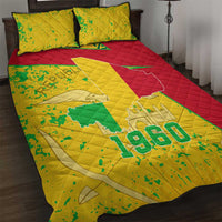 Mali Map Quilt Bed Set Heart-Inspired Design with National Flag Colors