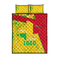 Mali Map Quilt Bed Set Heart-Inspired Design with National Flag Colors