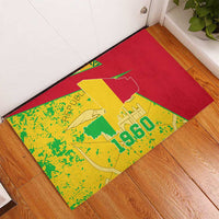 Mali Map Rubber Doormat Heart-Inspired Design with National Flag Colors