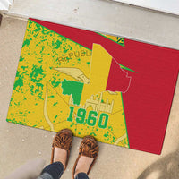 Mali Map Rubber Doormat Heart-Inspired Design with National Flag Colors