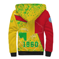 Mali Map Sherpa Hoodie Heart-Inspired Design with National Flag Colors