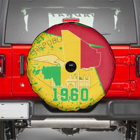 Mali Map Spare Tire Cover Heart-Inspired Design with National Flag Colors