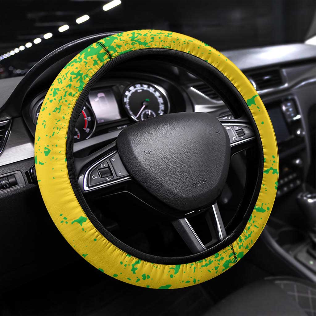 Mali Map Steering Wheel Cover Heart-Inspired Design with National Flag Colors