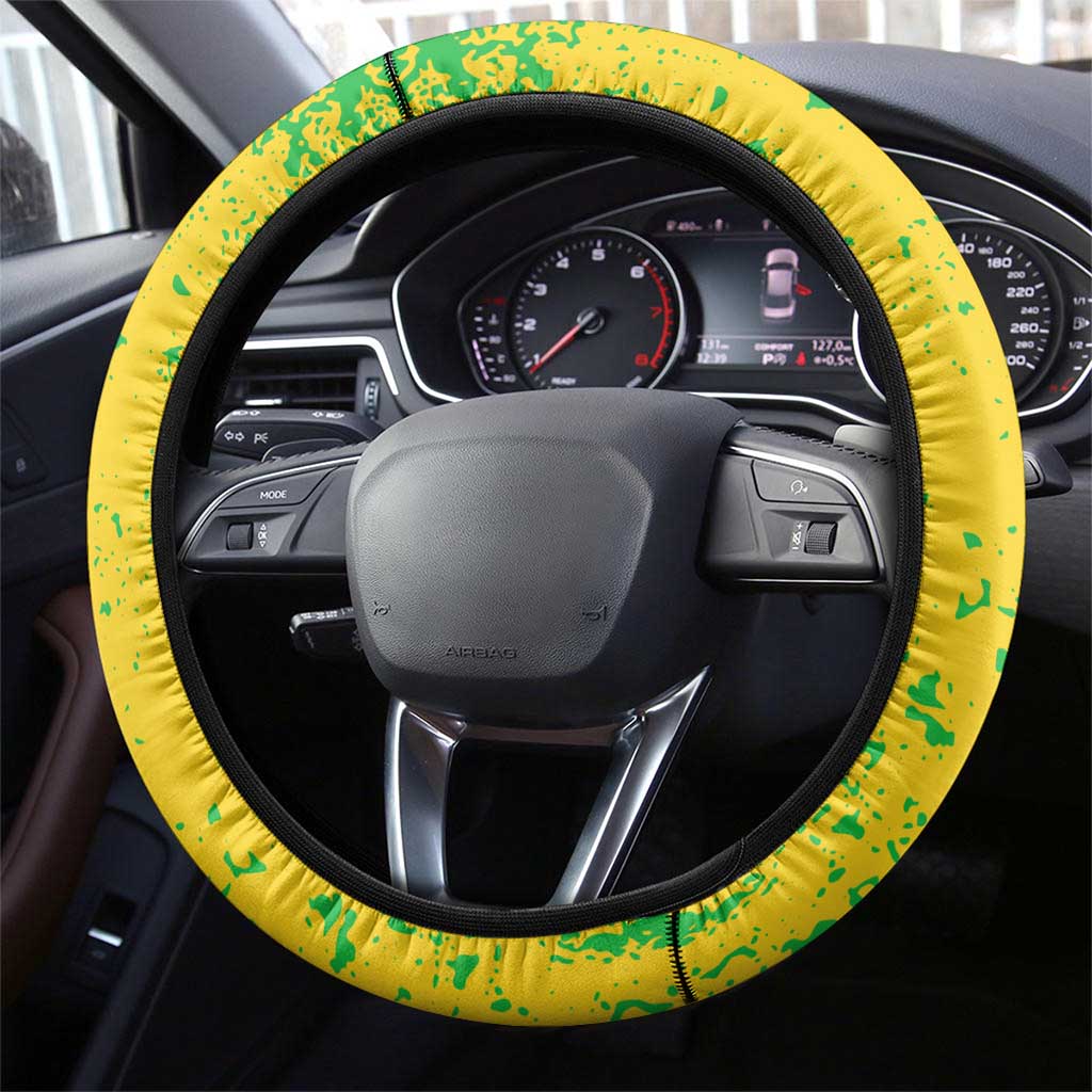 Mali Map Steering Wheel Cover Heart-Inspired Design with National Flag Colors
