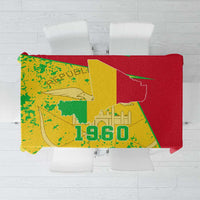Mali Map Tablecloth Heart-Inspired Design with National Flag Colors