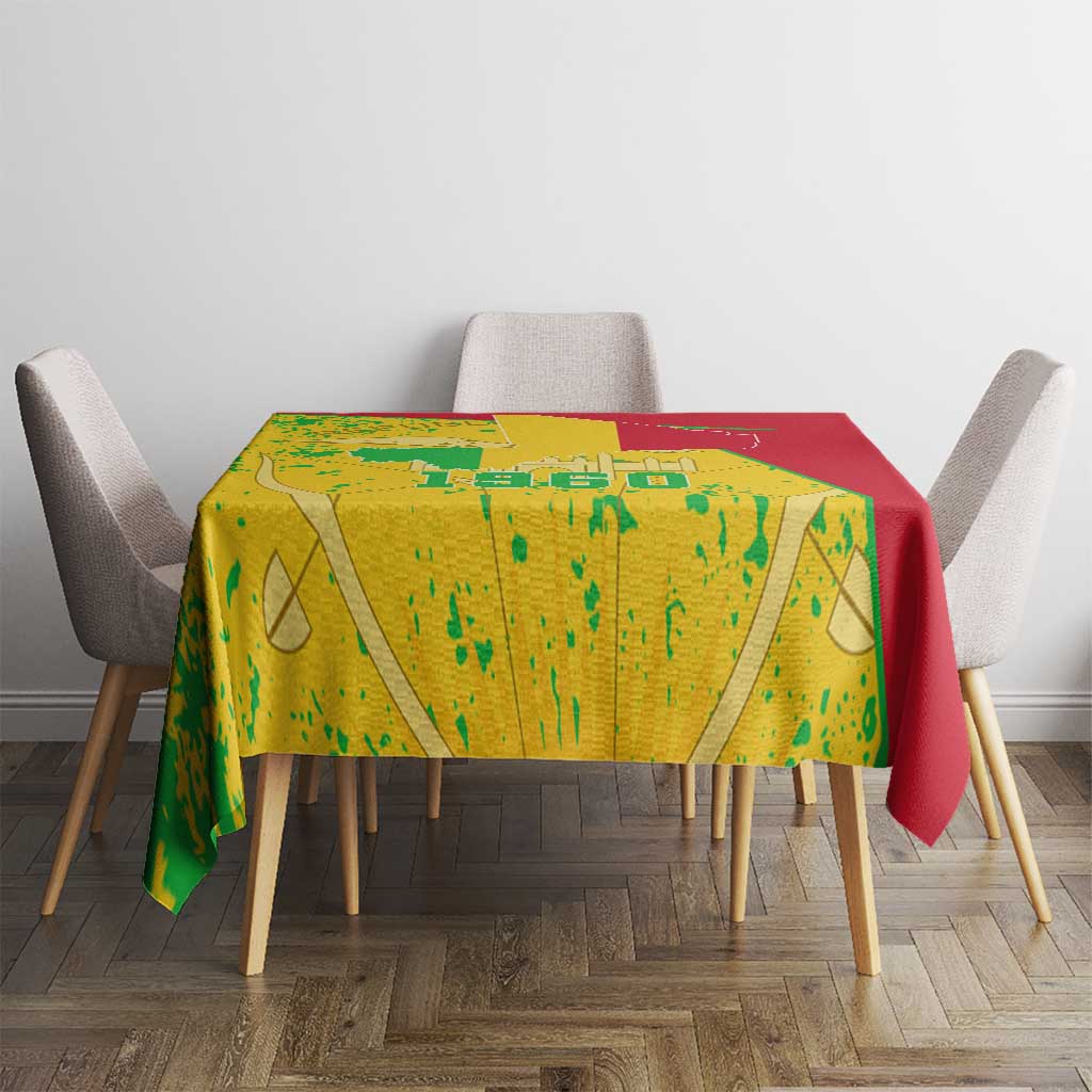 Mali Map Tablecloth Heart-Inspired Design with National Flag Colors