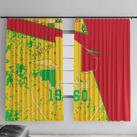Mali Map Window Curtain Heart-Inspired Design with National Flag Colors