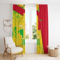 Mali Map Window Curtain Heart-Inspired Design with National Flag Colors