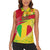 Mali Map Women Sleeveless Polo Shirt Heart-Inspired Design with National Flag Colors
