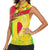 Mali Map Women Sleeveless Polo Shirt Heart-Inspired Design with National Flag Colors