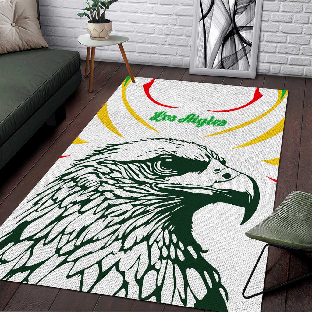 Mali Vulture Area Rug Sporty Style with National Flag Colors