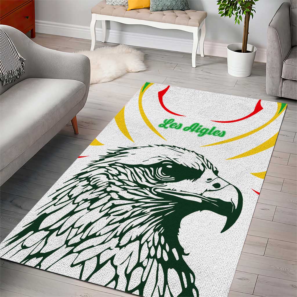 Mali Vulture Area Rug Sporty Style with National Flag Colors