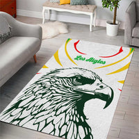Mali Vulture Area Rug Sporty Style with National Flag Colors